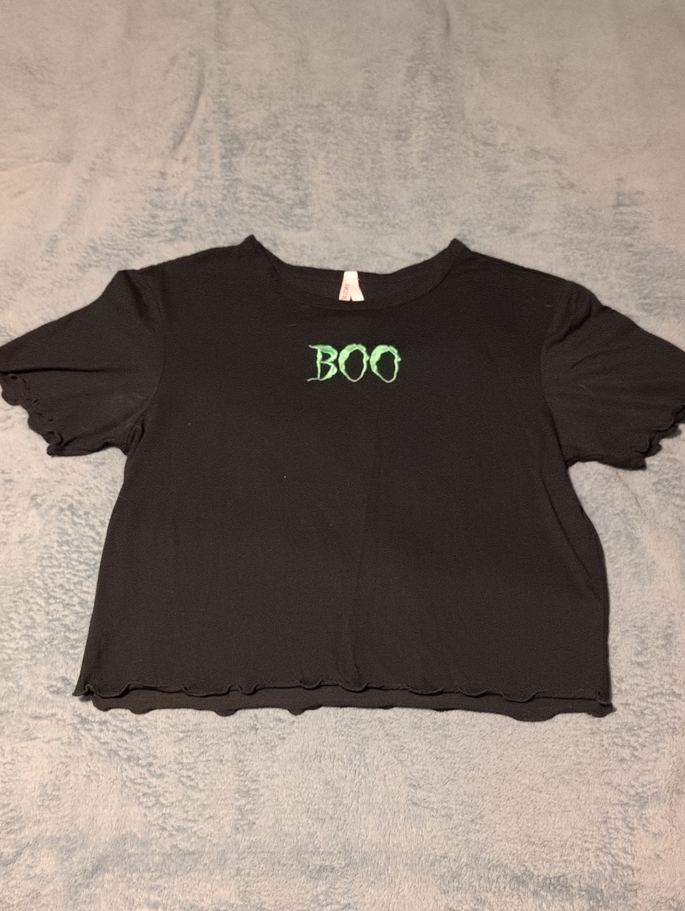 Black Friday BOO Graphic Short Sleeve Top Black Size 12 Like New